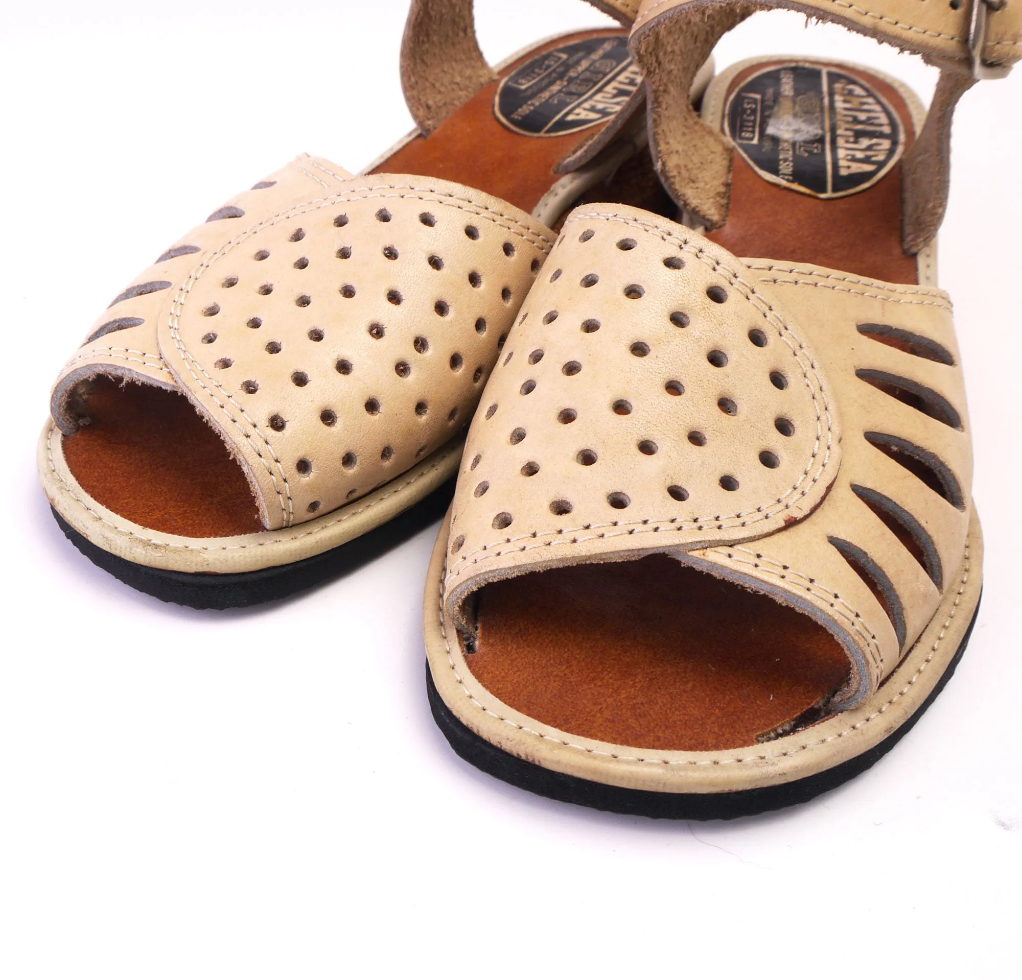 1970s Unworn Chelsea Girl Cork Wedge Sandals UK 3