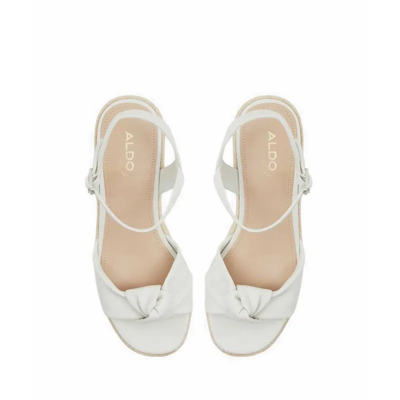 ALDO ANNAMARIE WEDGE SANDALS - WHITE