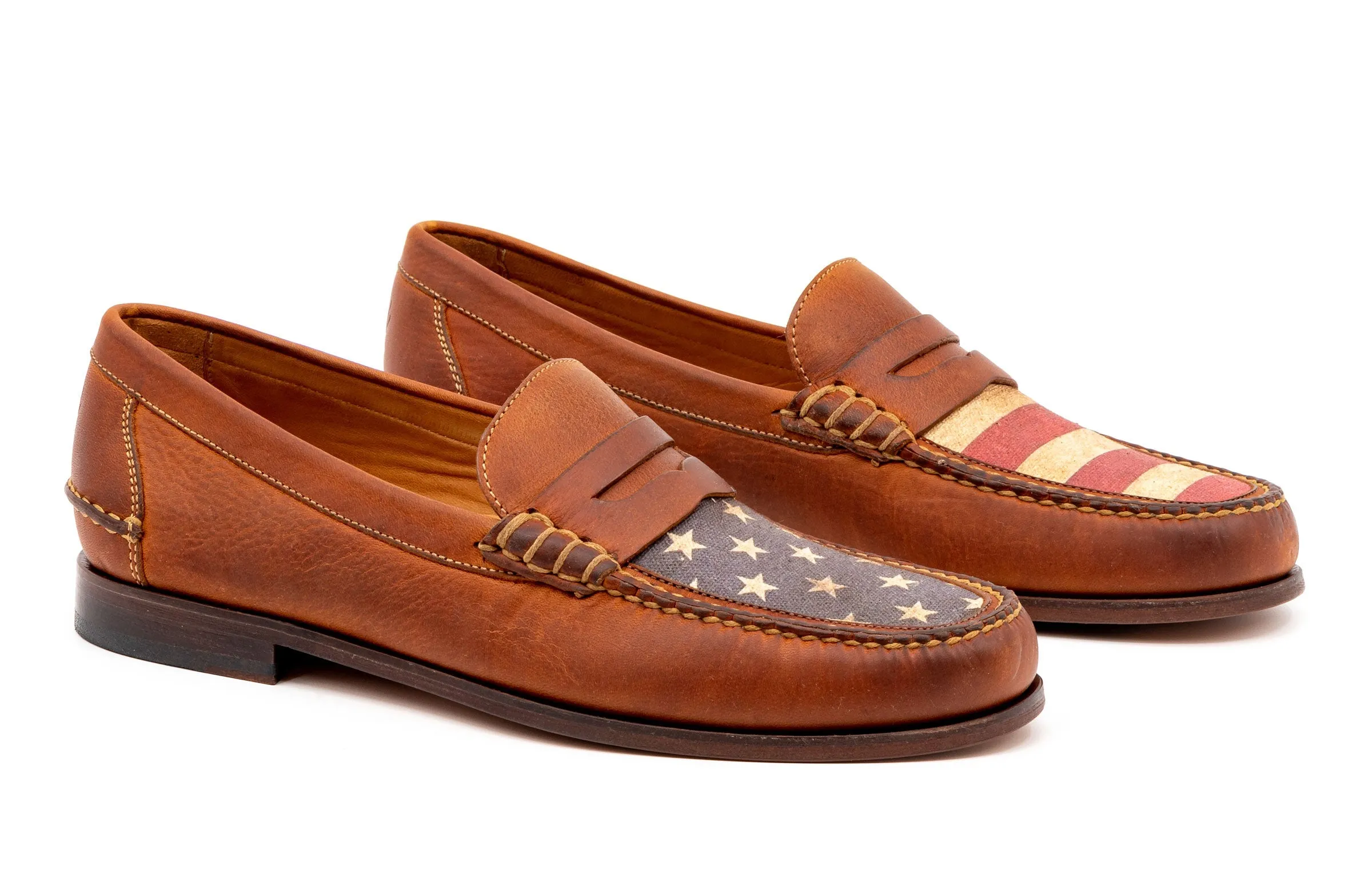 All American Oiled Saddle Leather Penny Loafers