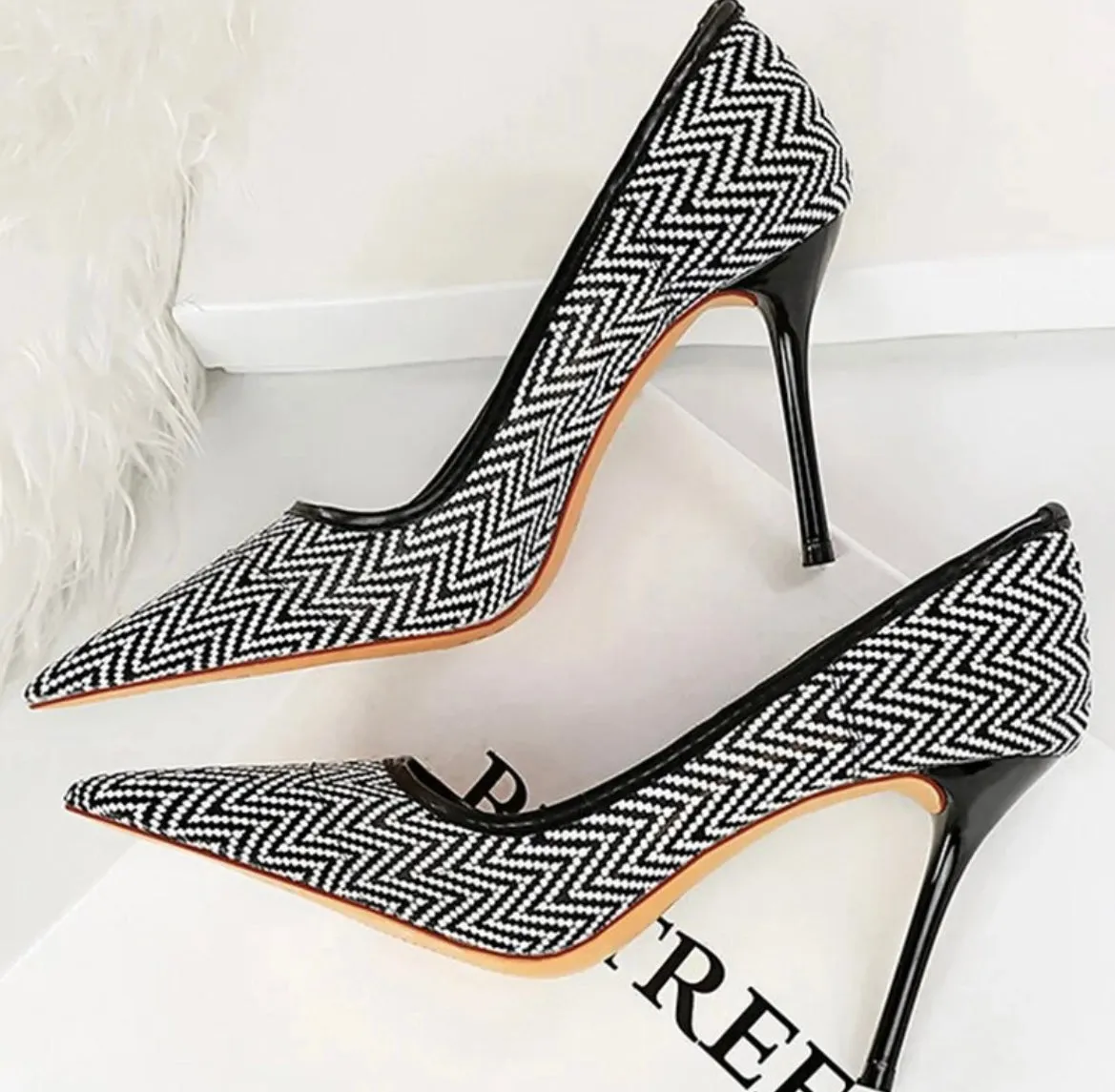 Amanda Chevron Pointed Heels