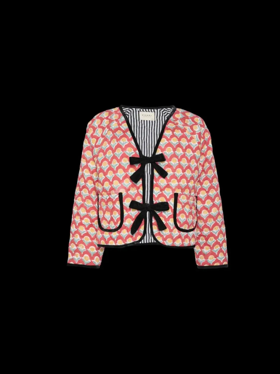 'Amara' Cropped Printed Puffer Jacket