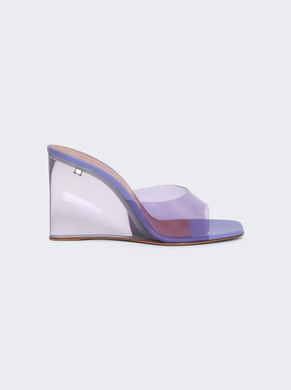 Amina Muaddi Lupita Glass Pvc Wedge PURPLE