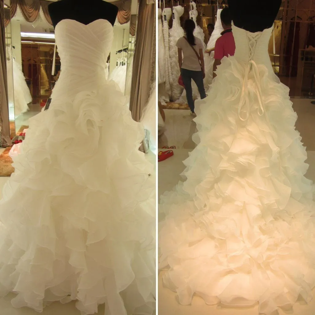 Anneprom Lace Up Simple Ivory A-line Sweetheart Cheap Plus Size Wedding Dresses APW0274