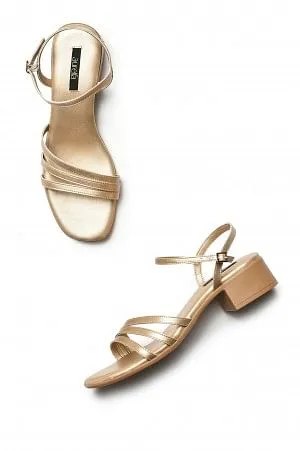 Aurelia Solid Gold Square Toe Heel