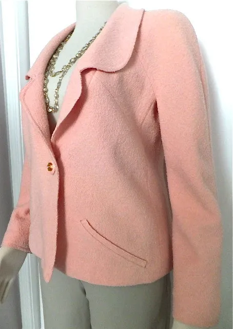 Authentic Chanel Vintage Pink Classic Boucle Jacket