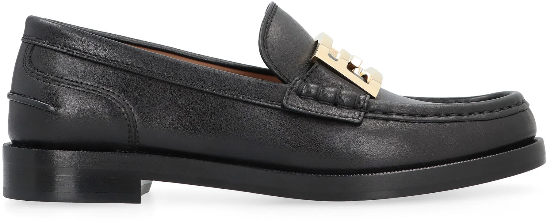 Baguette leather loafers