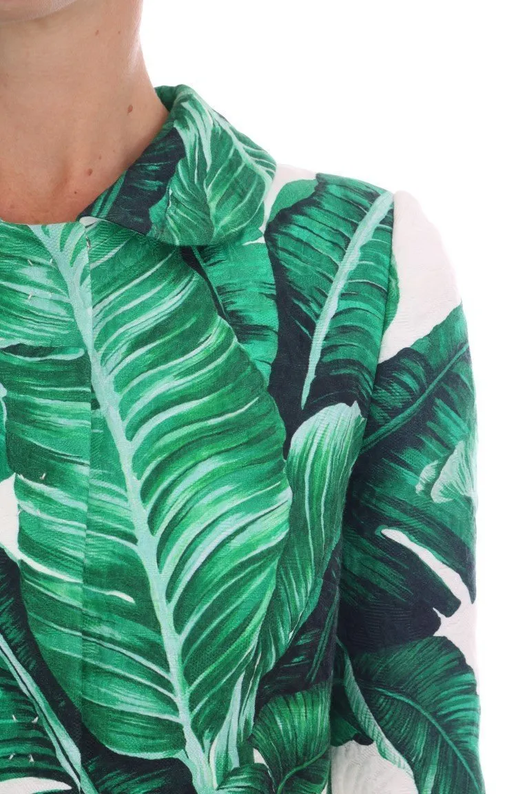 Banana Leaf Cotton Silk Trench Coat