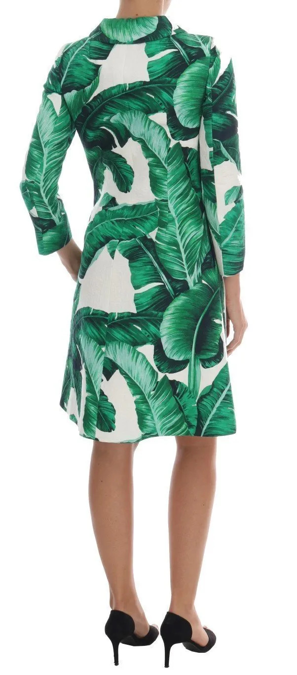 Banana Leaf Cotton Silk Trench Coat
