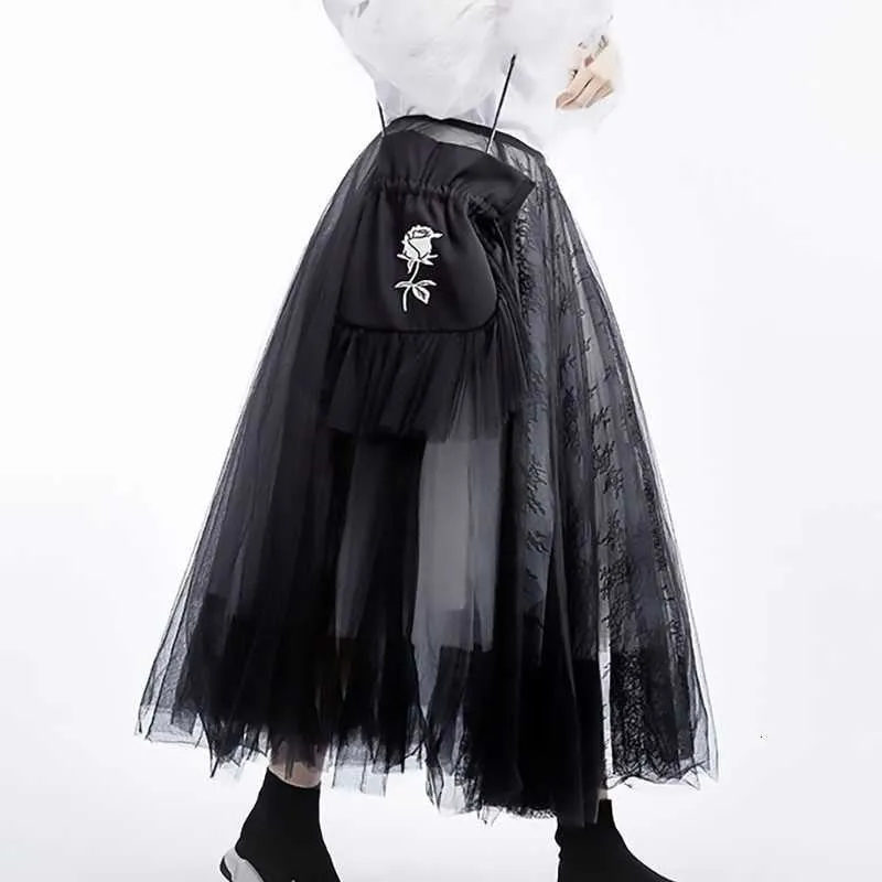 Bandage Stitch Pleated Shirt Dress Women Fashion Tide