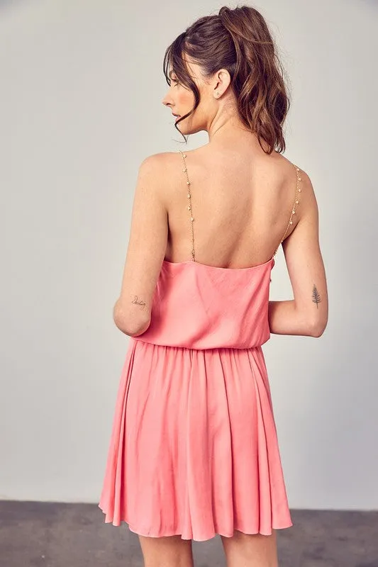 BEADED STRAP DRESS