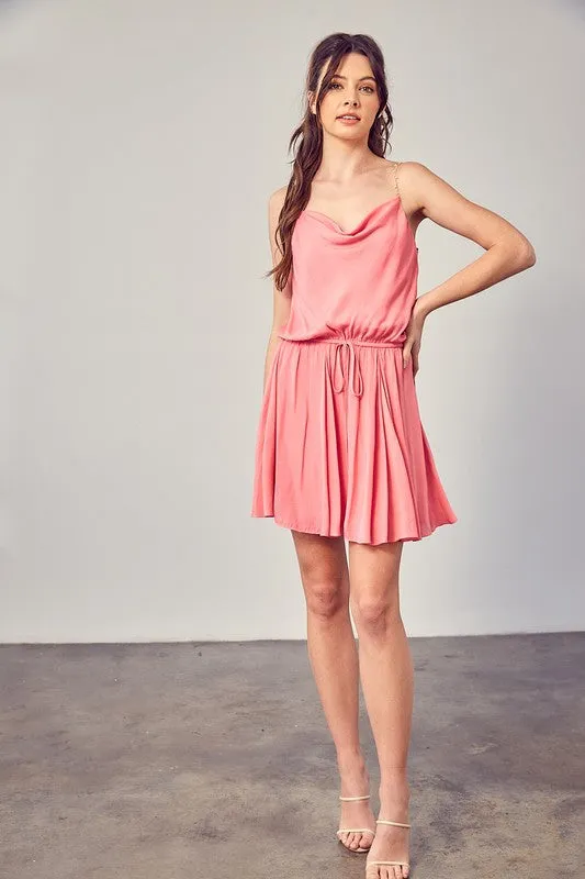 BEADED STRAP DRESS