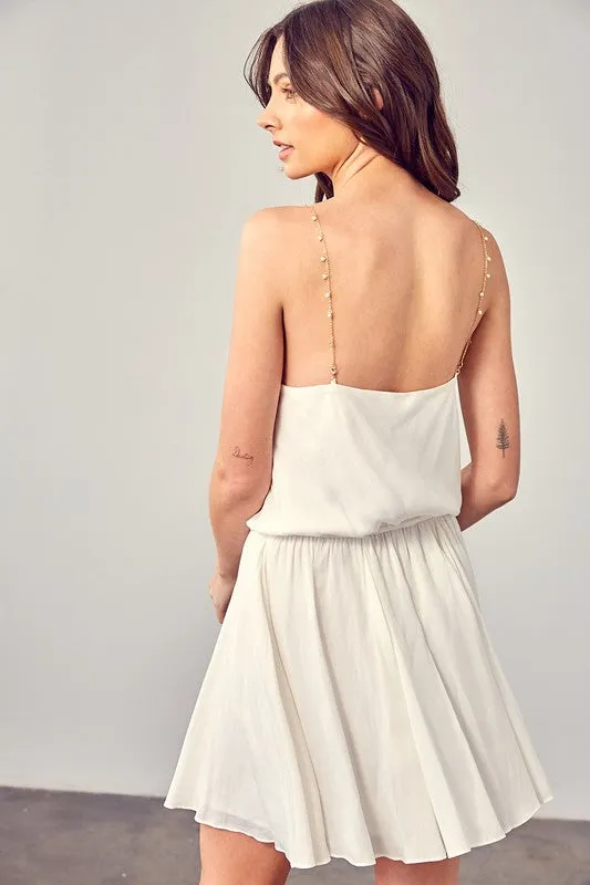 BEADED STRAP DRESS