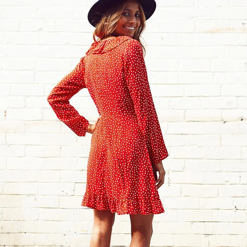 Belyana Chiffon Polka Dot Dress