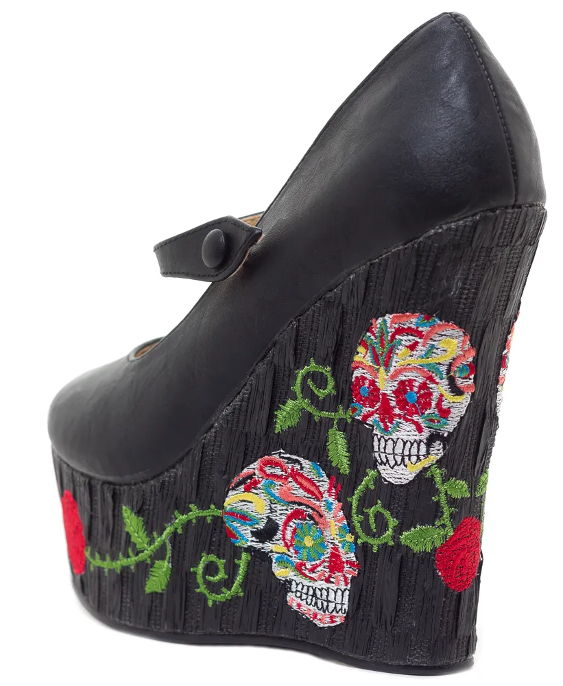 BETTIE PAGE CALAVERA WEDGES