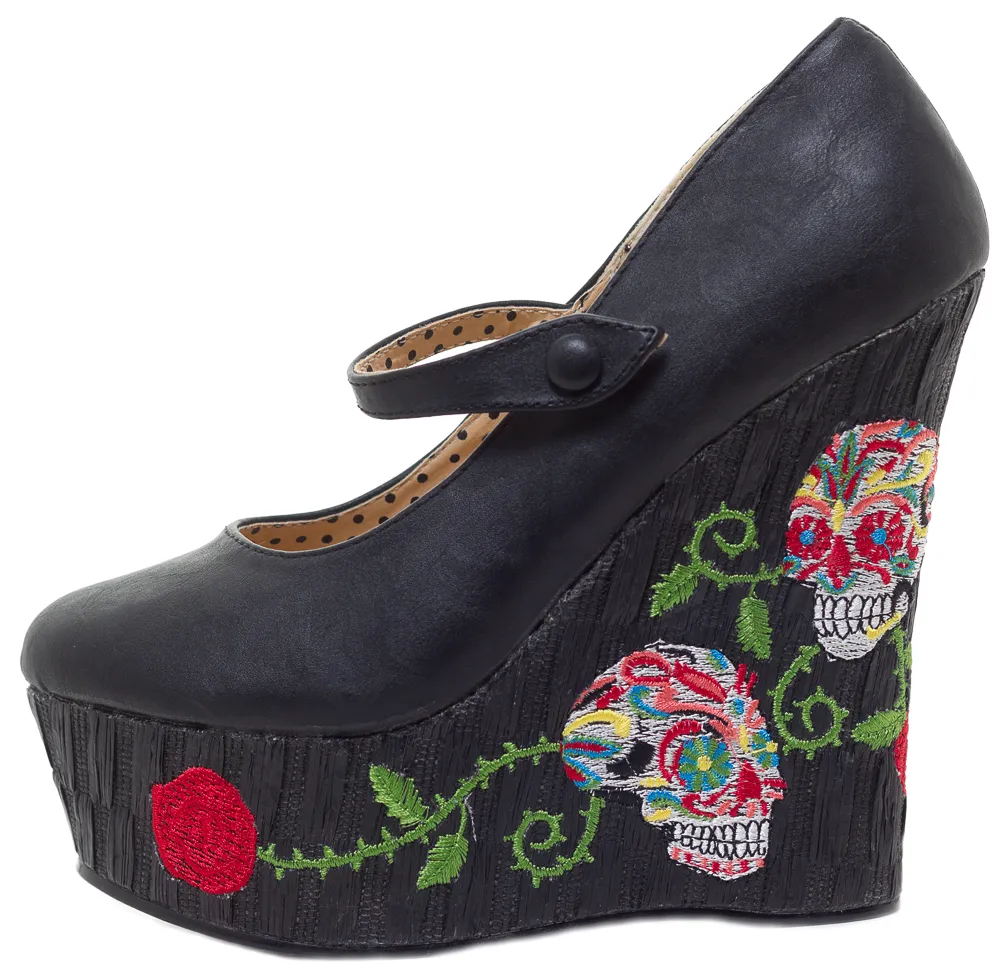 BETTIE PAGE CALAVERA WEDGES
