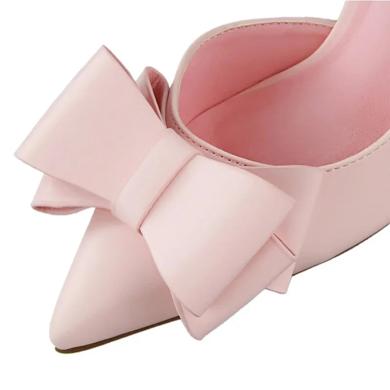 BIGTREE Shoes Bow-knot Woman Pumps Stiletto 10.5 Cm Women Basic Pump Pointed Toe Classic Pumps Sexy High Heels Women Shoes 2024