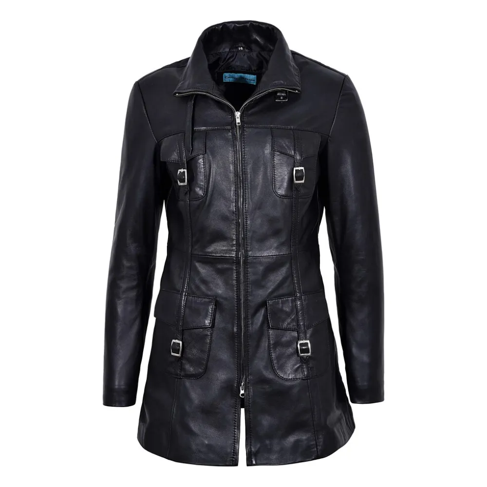 Black Falcon Trench Coat