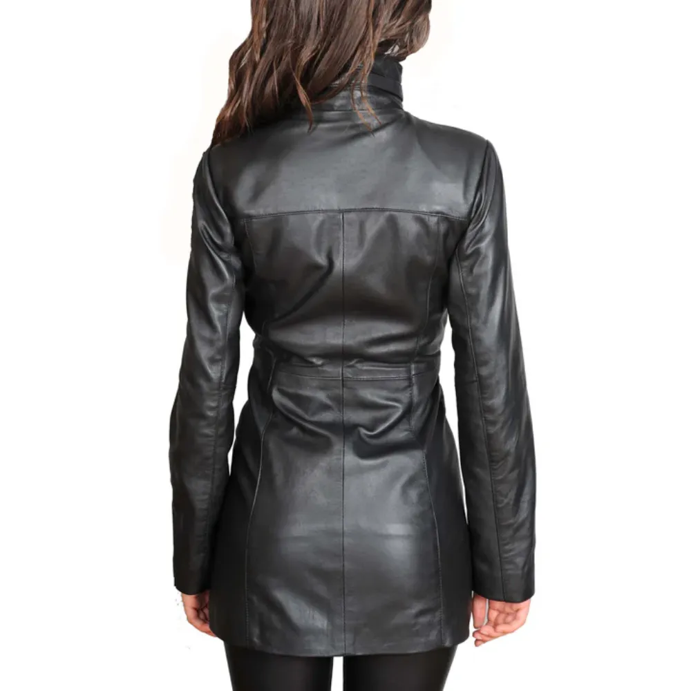 Black Falcon Trench Coat