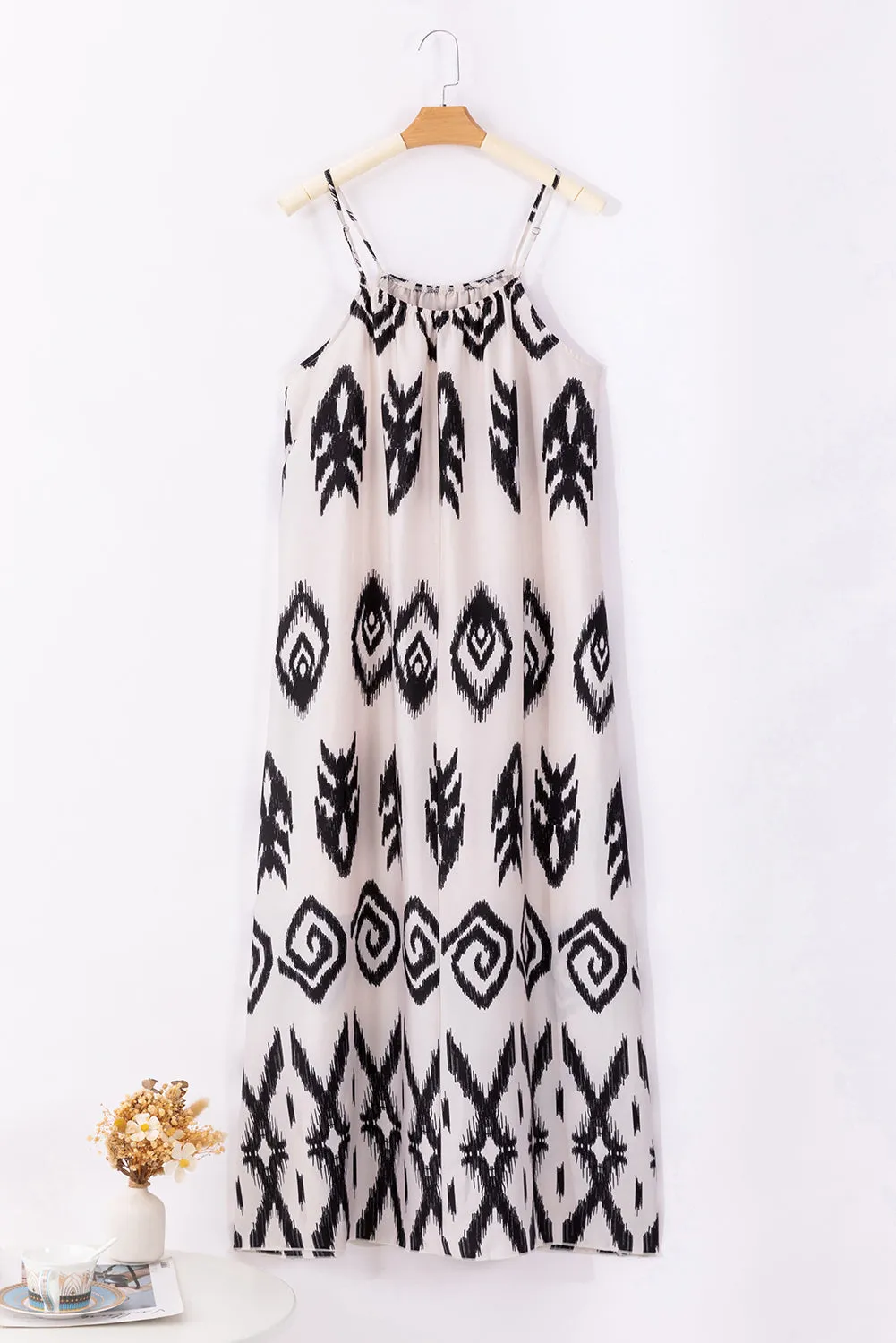 Black Geometric Sundress