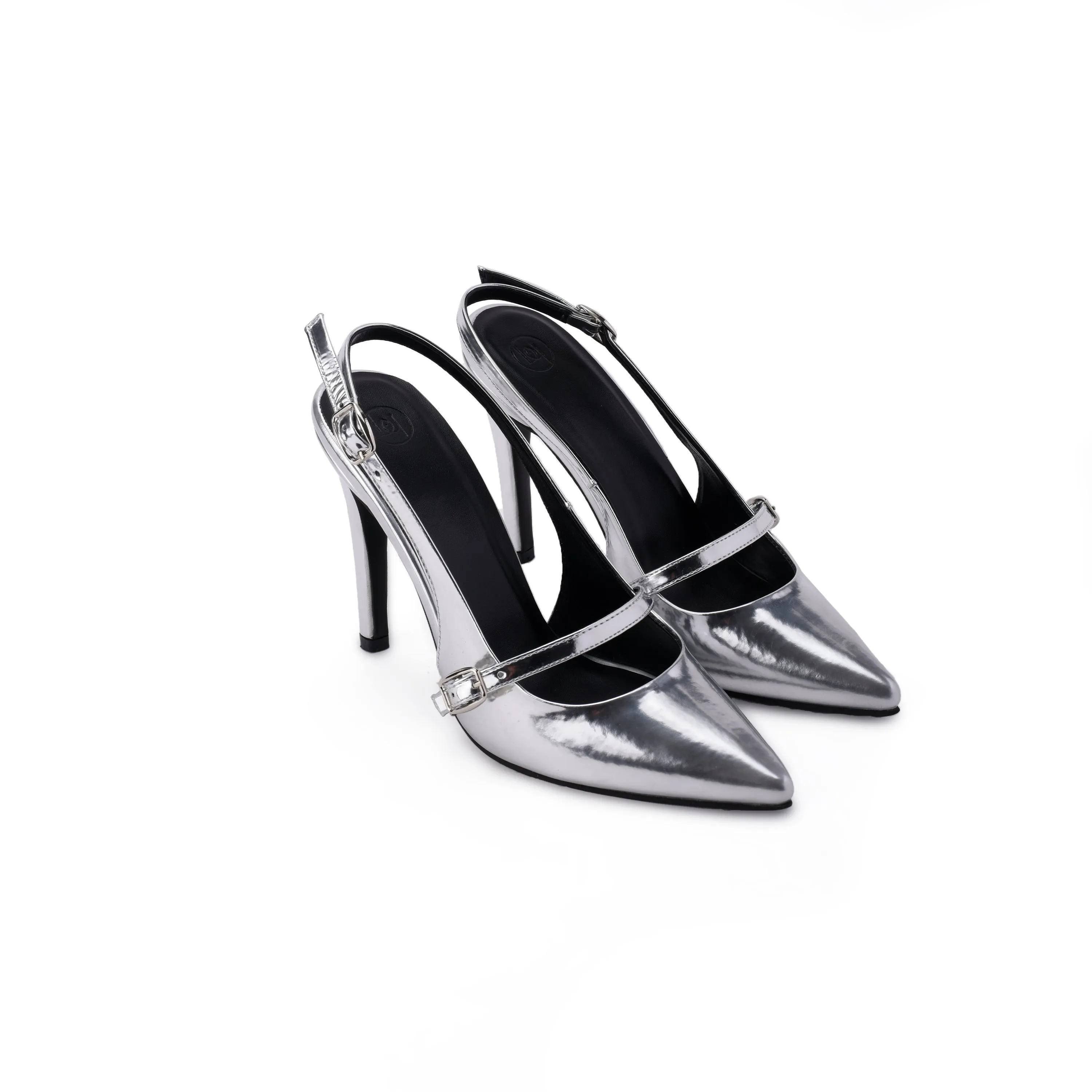 Brava Silver Slingbacks Stiletto