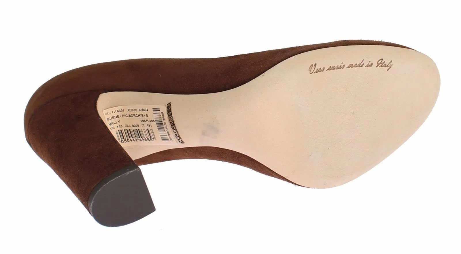 Brown Suede Block Heels Classic Pumps Shoes
