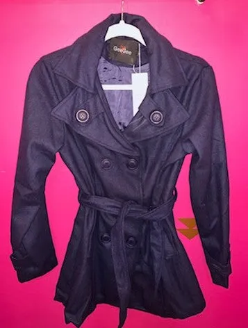 Button Me Up Navy Coat
