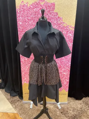 Casual Sequin at the Waist Dress (Belt Sold Separate)