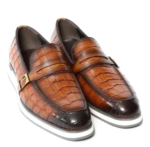 CAVANELI LOAFERS CROC EMBOSS STYLE