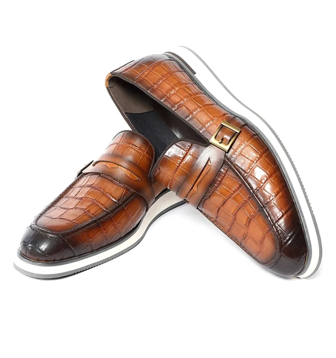 CAVANELI LOAFERS CROC EMBOSS STYLE