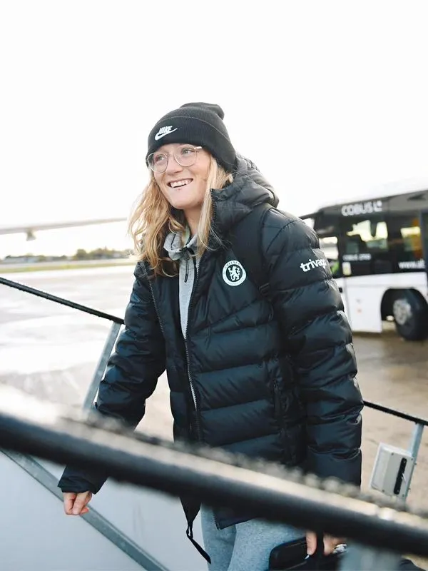 Chelsea F.C Women Black Puffer Jacket