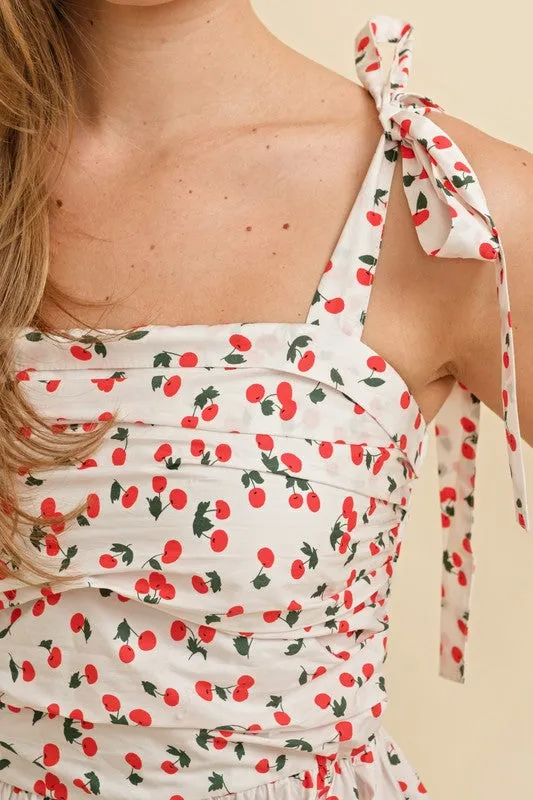 Cherry Sweetheart Mini Dress