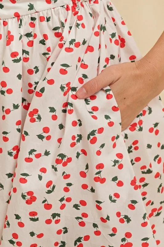 Cherry Sweetheart Mini Dress
