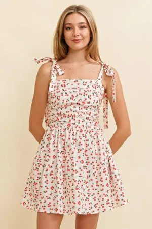 Cherry Sweetheart Mini Dress