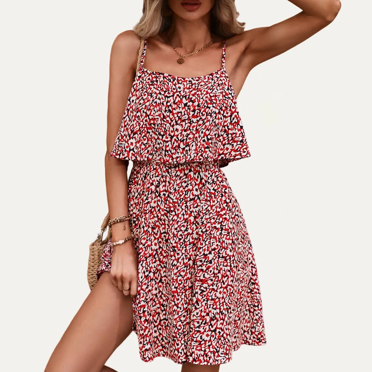 Chic Printed A-Line Mini Dress