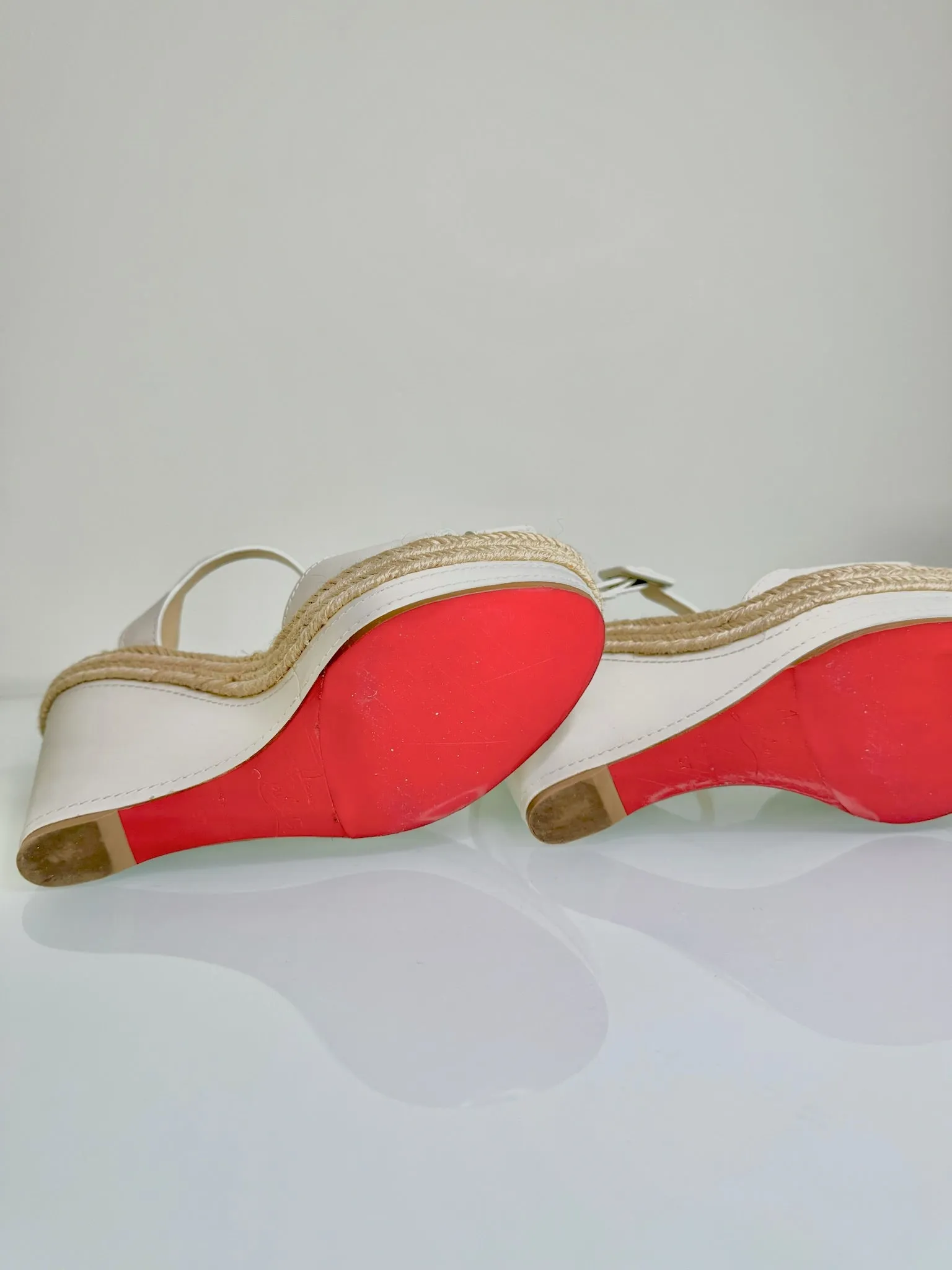 Christian Louboutin Almeria 120  Leather Platform Wedge Heels