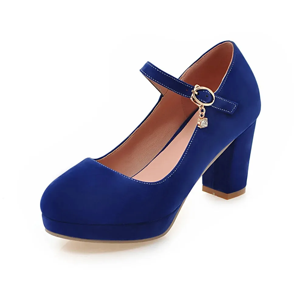 Classic Velvet High Heels Shoes Female Sexy Straps Black Blue Womens Heeled Platform Everyday Casual Shoes Dress Pumps Ladies