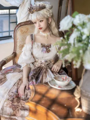 Classical Lolita Dress Polyester Bows Lolita Dresses Sleeveless Golden