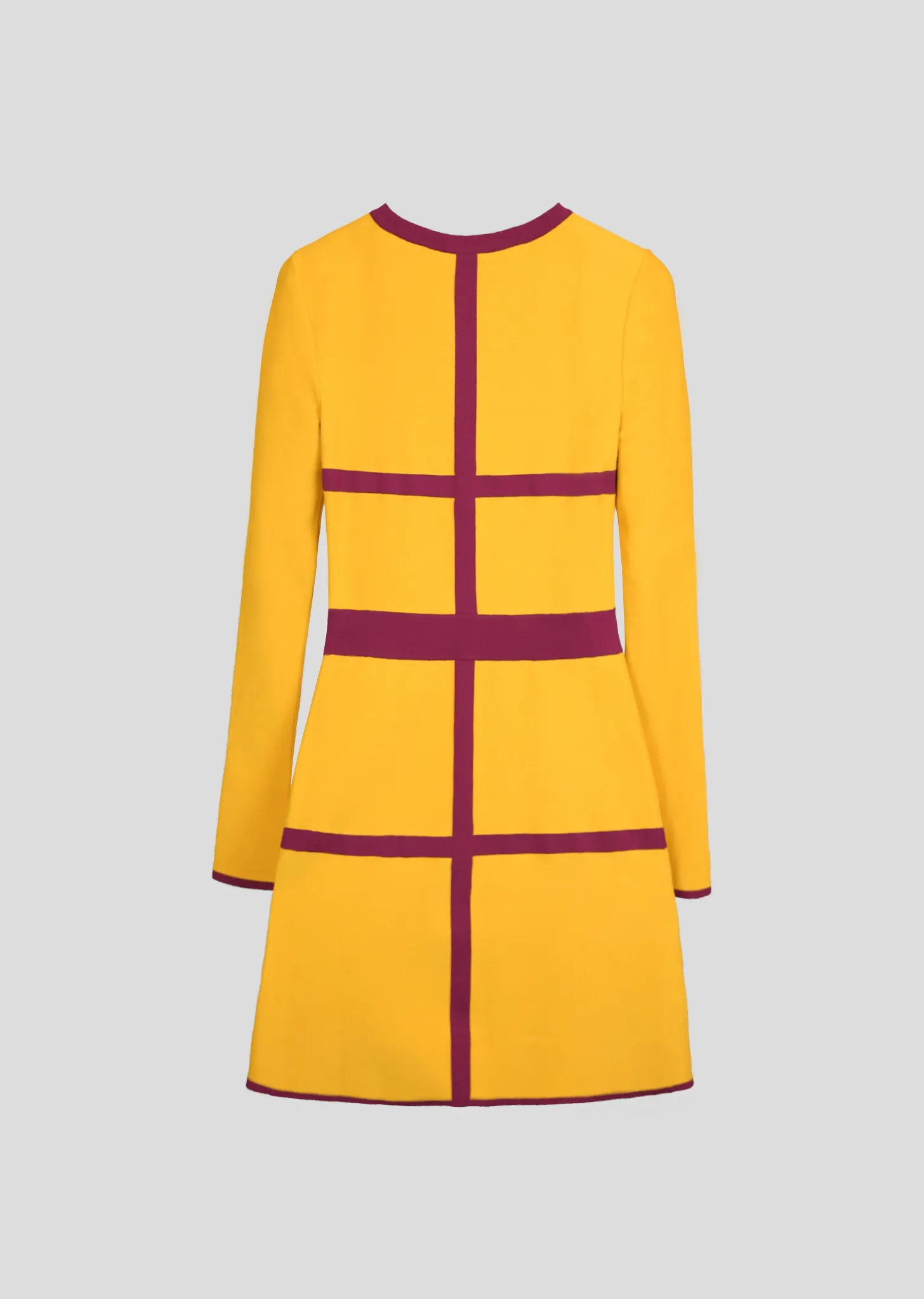 Clemence – Long Sleeve Square Motif Dress
