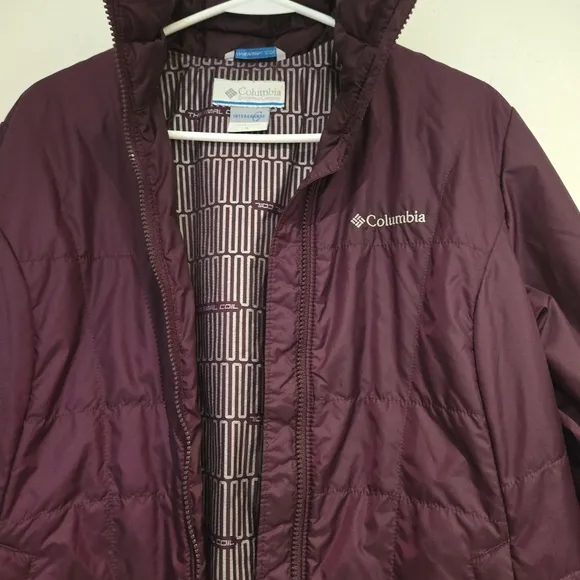 Columbia Outer West Interchange 3-in-1 Winter Jacket in Bright Plum Print  - Med