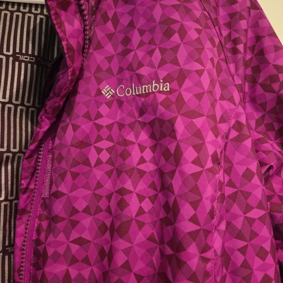 Columbia Outer West Interchange 3-in-1 Winter Jacket in Bright Plum Print  - Med