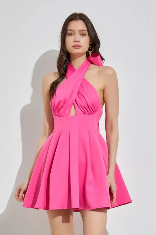 Cross My Mind Neck Dress