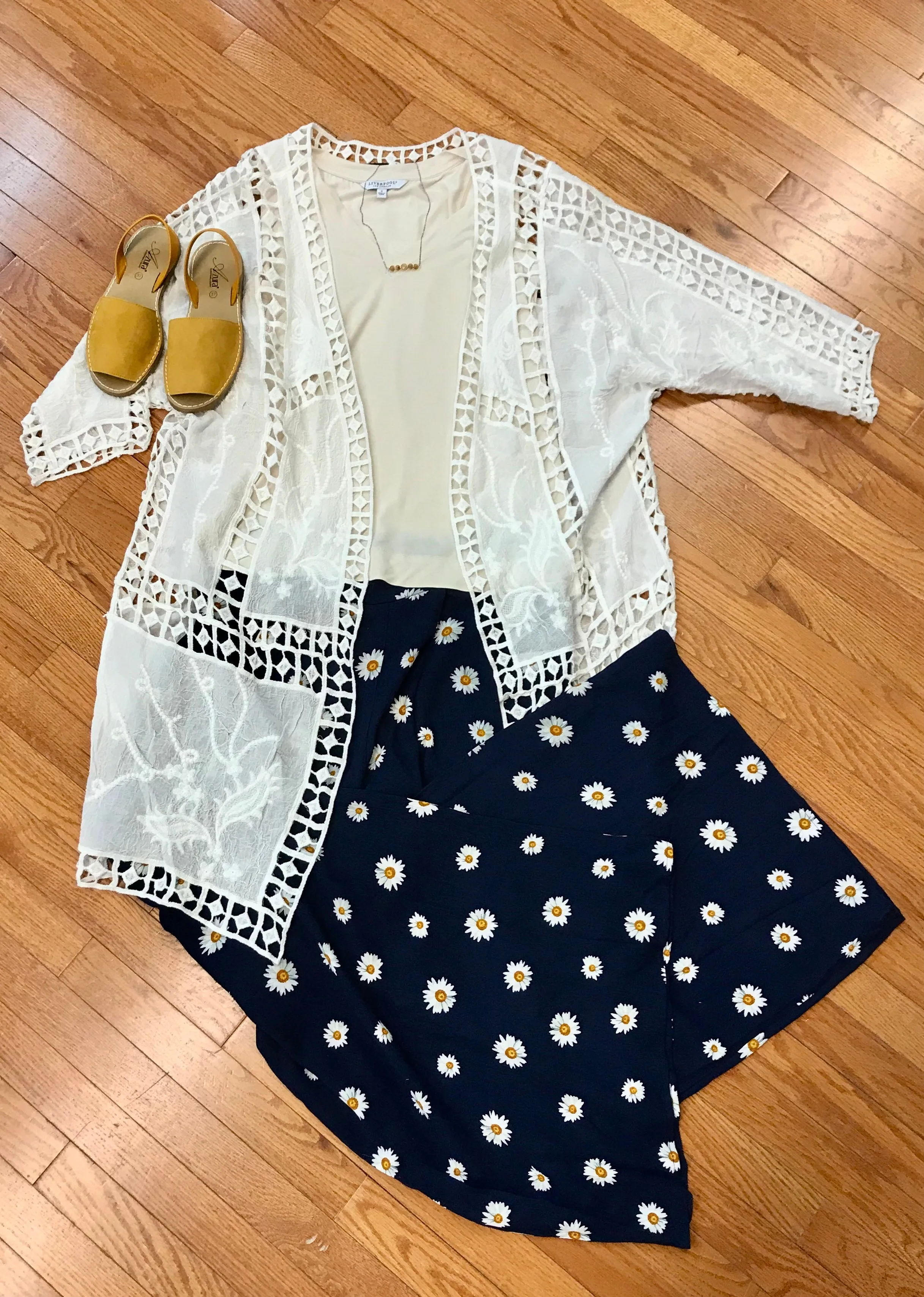 Daisy Print Palazzo Pant