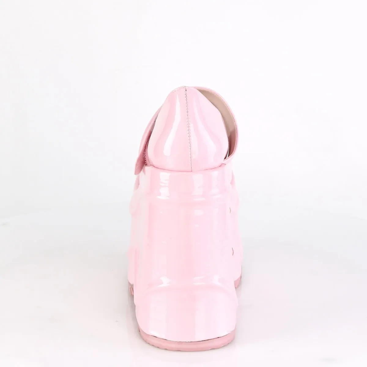 Demonia WAVE-32 | Baby Pink Hologram Mary Janes
