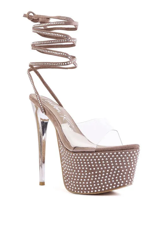 DIAMANTE PLATFORM HEELS