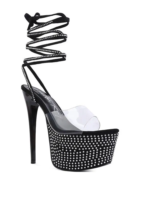 DIAMANTE PLATFORM HEELS