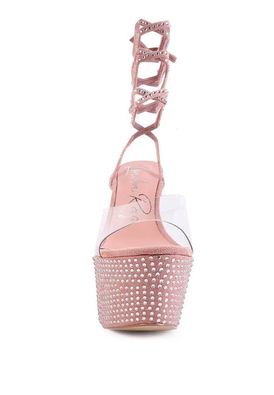 DIAMANTE PLATFORM HEELS