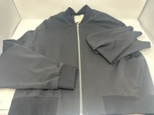 DION LEE Black Soft Twill Trench Bomber Jacket
