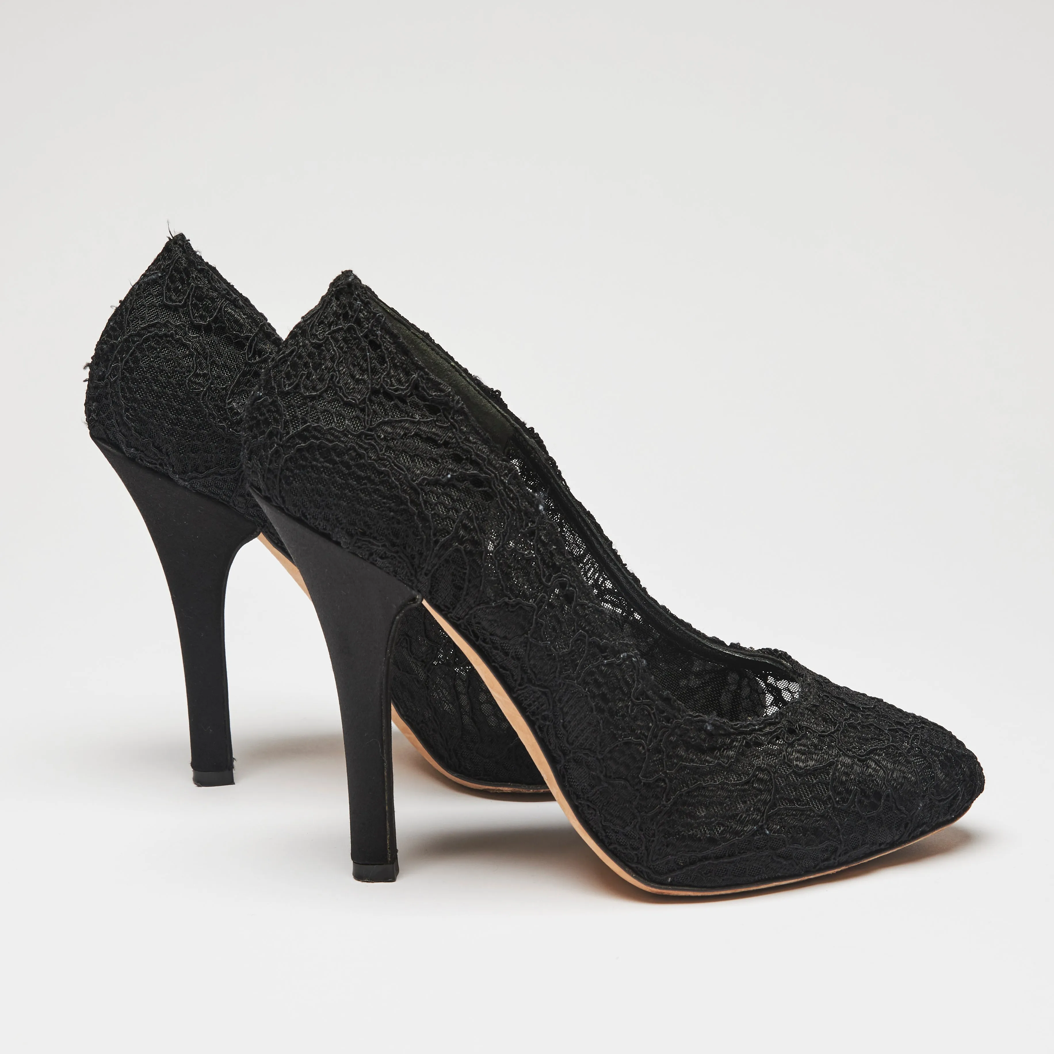 Dolce & Gabbana Black Lace Heels Size 38