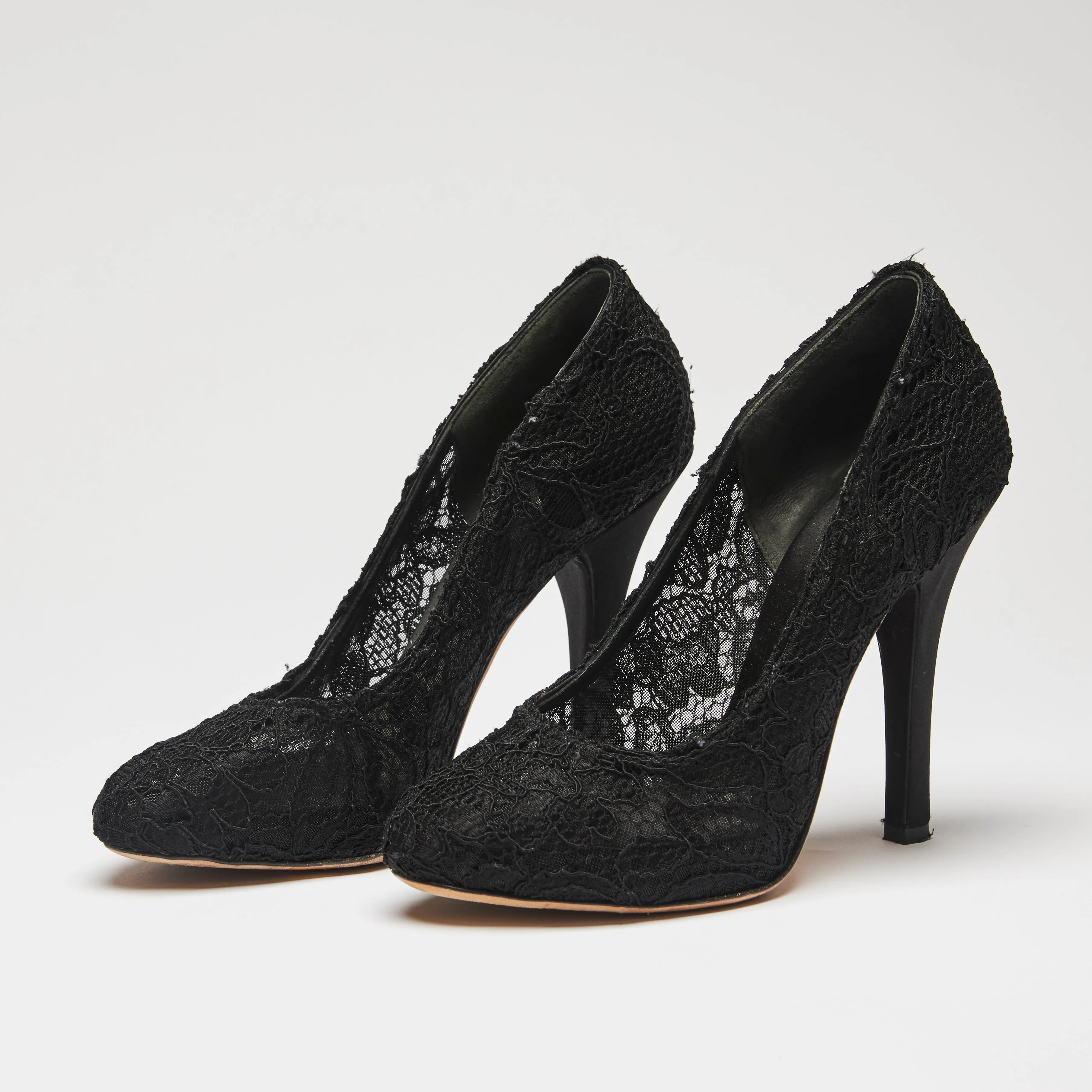 Dolce & Gabbana Black Lace Heels Size 38