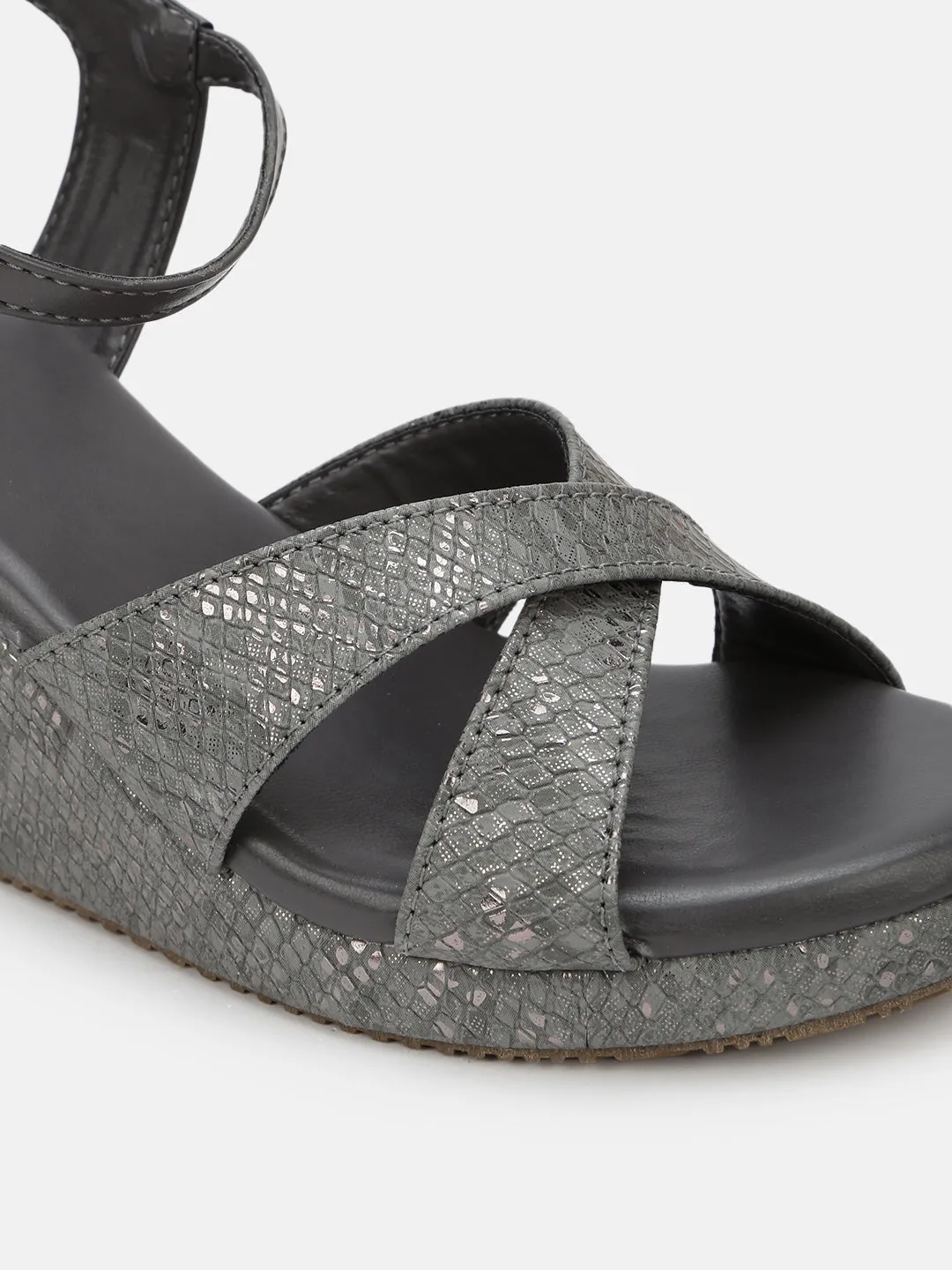 Double Straps Wedge Heels